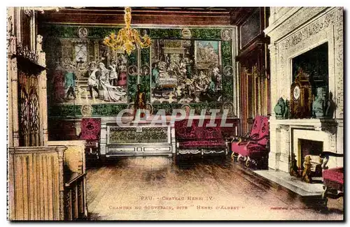 Pau - Chateau Henri IV - Cabinet de Souverain dite Henri D&#39Albert Ansichtskarte AK