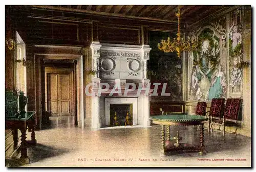 Pau - Chateau Henri IV - Salon de Famille Ansichtskarte AK