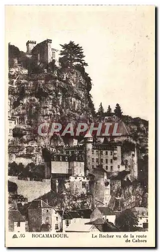 Rocamadour - Le Rocher vu de la Route de Cahors Cartes postales
