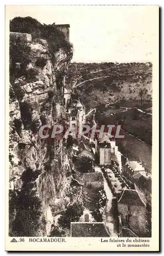 Rocamadour - Les Falaises du Chateau - La Monastere Cartes postales