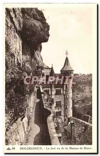 Rocamadour - Le Fort vu de la Maison de Marie - Ansichtskarte AK