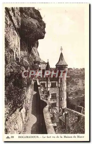 Rocamadour - Le Fort vu de la Maison de Marie - Cartes postales