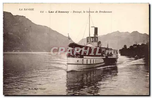 Annecy - Duingt - Le Bateau de Bredannaz - steamer - - Cartes postales