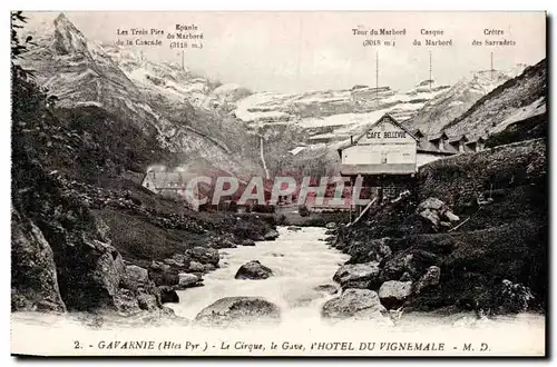 Gavarnie - Le Cirque - le Gave L&#39Hotel de Vignemale - Cartes postales
