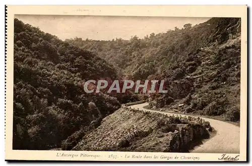 Auvergne - La Route dans les Gorges de Chauvigny Ansichtskarte AK