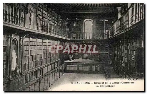 Dauphine - Couvent de la Grande Chartreuse - La Bibliotheque Library - Ansichtskarte AK