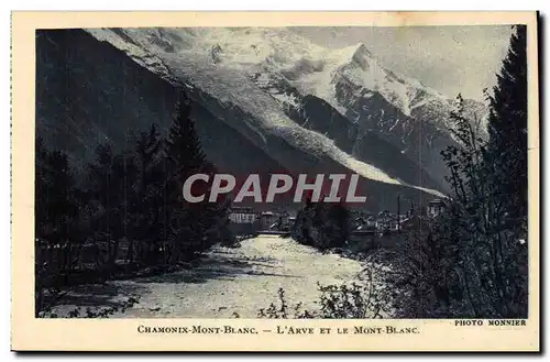 Cartes postales Chamonix Mont Blanc L&#39Arve et le Mont Blanc