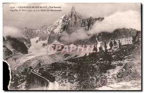 Chamonix mont Blanc Cartes postales Aiguille du Dru et Hotel de Montenvers