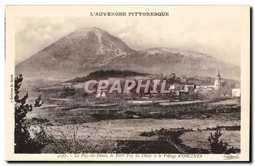 Orcines - le Petit Puy de Dome et le Village - Cartes postales