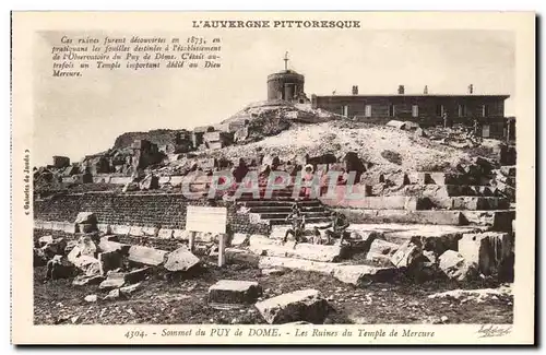 Puy de Dome Sommet - Les Ruines du Temple de Mercure - Cartes postales