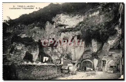 Troo Cartes postales Habitations TRoglodytes