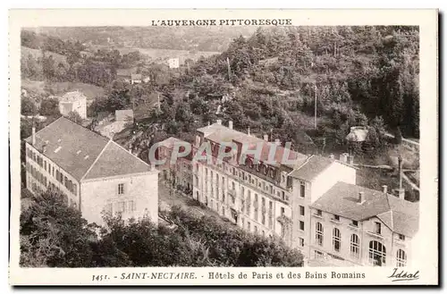 Ansichtskarte AK Auvergne Saint Nectaire Hotels de Paris et des bains romains