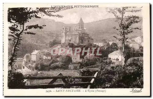 Ansichtskarte AK Auvergne Saint Nectaire L&#39eglise (paysage)