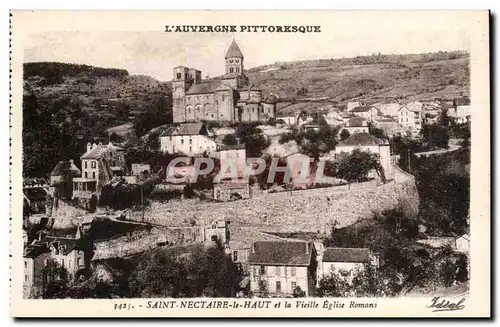 Ansichtskarte AK Auvergne Saint Nectaire le haut et la vieille eglise romaine