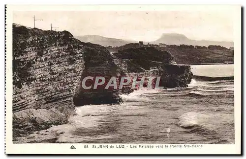 Saint Jean de Luz Cartes postales Les falaises vers la pointe Ste Barbe