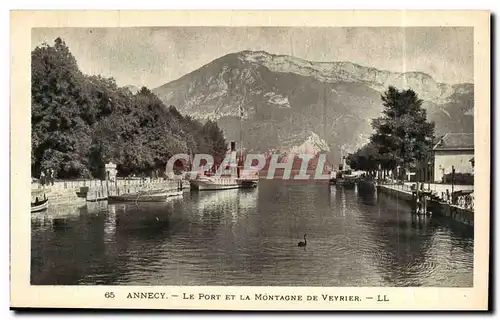 Annecy - Le Port et la Montagne de Vevrier - Ansichtskarte AK