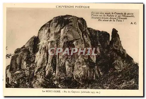 Le Mont dore Cartes postales Pic du capucin (1475m)