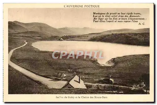 Auvergne Ansichtskarte AK Le lac de Guery et la chaine du Mont Dore