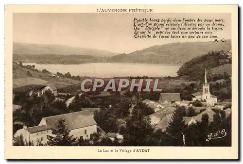 Auvergne Ansichtskarte AK Le lac et le village d&#39Aydat