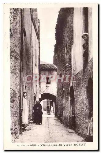 Cartes postales Royat Vieille rue Femmes Animee