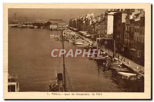 Ansichtskarte AK Toulon Quai de Cronstadt Le port