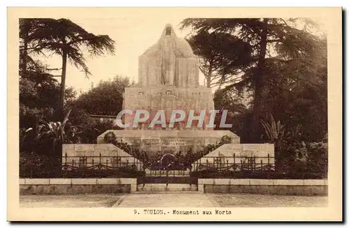 Cartes postales Toulon Monument aux morts
