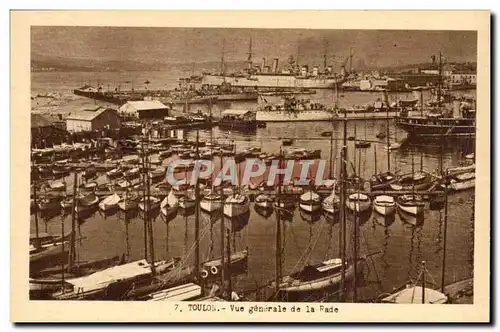 Cartes postales Toulon Vue generale de la rade