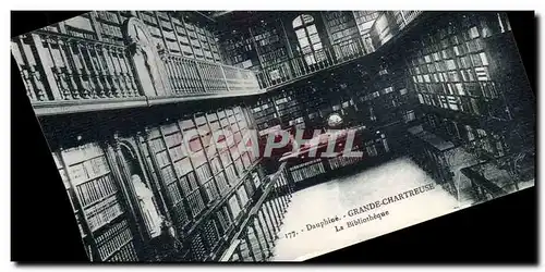 Cartes postales Dauphine La Grande Chartreuse Couvent La bibliotheque Library