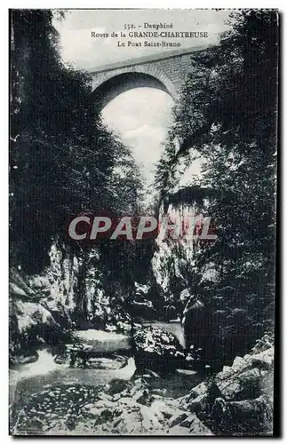 Cartes postales Dauphine Route de la Grande Chartreuse Le pont Saint Bruno