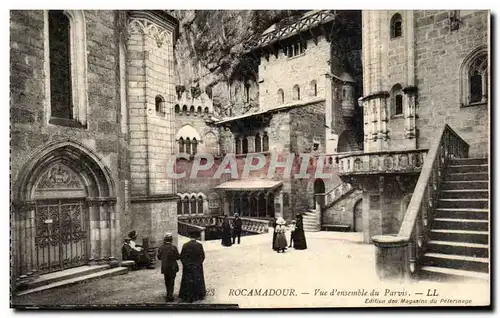 Cartes postales Rocamadour Vue d&#39ensemble du parvis