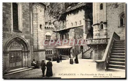 Cartes postales Rocamadour Vue d'ensemble du parvis