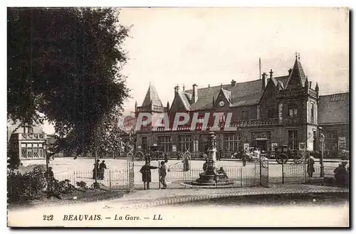 Beauvais - La Gare - enfants - Cartes postales