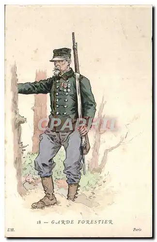 Cartes postales Uniform Illustrator Forester (militaria trade)