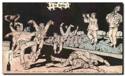 Cartes postales Illustrateur A la boite (militaria)