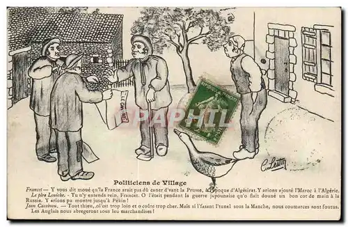 Cartes postales Illustrateur Politiciens de village Lestin