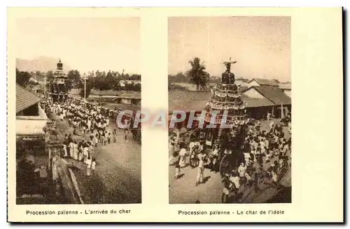 Inde - India - Mission Etrangeres - Coloniale - Procession Paienne - L&#39Arrivee du Char - Le Char