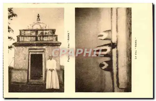 Inde - India - Mission Etrangeres - Coloniale - Pagode de Dieu Rama - Le Dieu Rama - Cartes postales