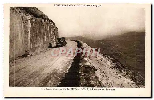 Route Aotomobile de Puy de Dome - a l&#39arrivee au Sommet - L&#39Auvergne Pittoresque - Cartes postales