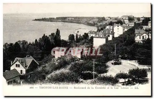 Thonon les Bains - Boulevard de la Corniche et le Lac Leman - Cartes postales