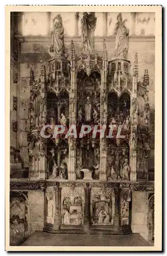 Bourg - Eglise de Brou - Retable en marbre de la Chapelle de la Vierge - Cartes postales