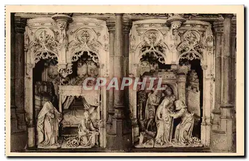 Bourg - Eglise de Brou - Figures de Retable de la Chapelle de la Vierge - L'Annonciation - Cartes postales