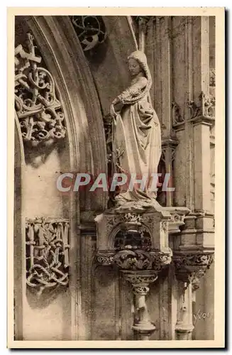 Bourg - Eglise de Brou - Statuette du Tombeau de Marguerite d'Austriche - Cartes postales