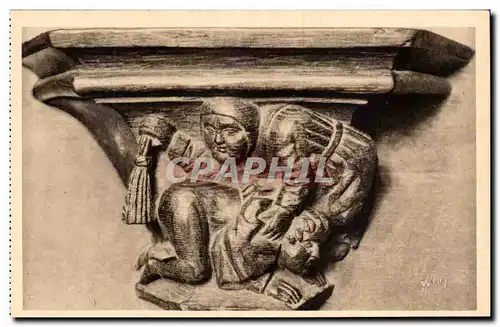 Bourg - Eglise de Brou - La Correction Maritale Details des Stalles - Cartes postales