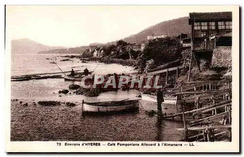 Environs de Hyeres - Cafe Pompomians Allouard a l'Almanarre - - Cartes postales