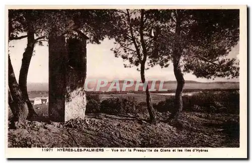 Hyeres les Palmiers - Vue sur la presqu&#39ile de Giens et les iles d&#39Hyeres Ansichtskarte AK