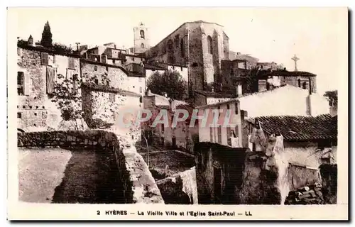 Hyeres les Palmiers - La Vieille Ville et l&#39Eglise Saint Paul Ansichtskarte AK