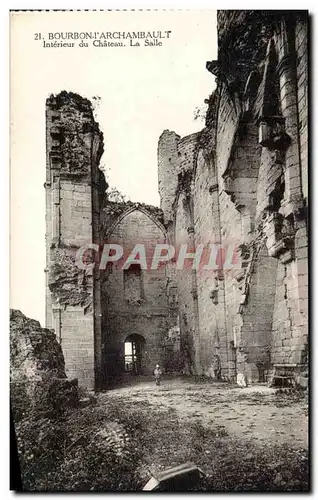 Bourbon l&#39Archambault - Interieur du Chateau - La Salle Ansichtskarte AK