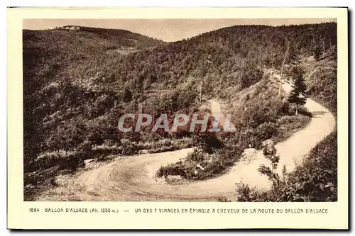 Ballon D&#39Alsace - Un des 7 Virages en Epingle a Cheveux de la Route Cartes postales