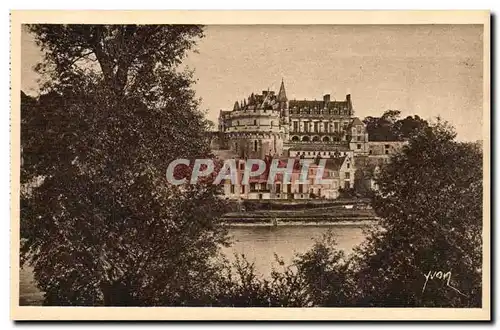 Cartes postales Chateau d&#39Amboise vu des bords de la Loire