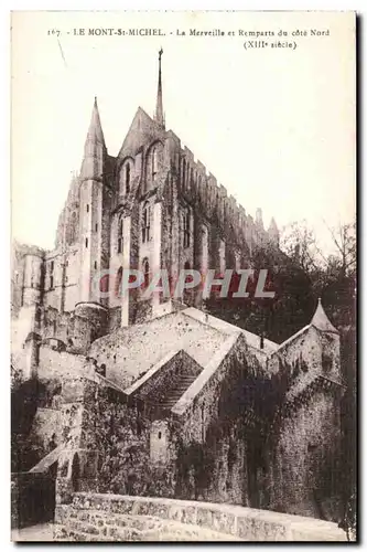 Le Mont Saint Michel - La Merveille et Remparts de Cote Nord - Ansichtskarte AK